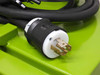 GreenVolts GV-SCP001 – close-up of twist-lock AC output plug (3-blade locking connector) on power output harness