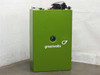 GreenVolts GV-SCP001 16kW solar inverter – front panel view showing green cabinet and GreenVolts logo