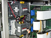 GreenVolts GV-SCP001 inverter – ABB A26-30-10 contactors labeled CR1 and CR2 with associated wiring and capacitors