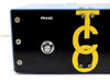 MCS MTN500 close-up of front panel left side showing PHASE label and rotary control knob