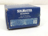 SealMaster Bearings blue box side showing Emerson Power Transmission Corp label, assembled in Mexico