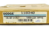 Close-up of Dodge 118340 box label showing part number, 1A6.6B7.0-2517 designation, and Made in U.S.A.