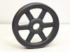 Browning 2BK100H cast iron 2-groove V-belt sheave – angled face view showing spoke construction and center bore