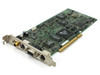 Sigma Designs 53-000537 RealMagic EM7210 NetStream II PCI card — angled top view showing PCB components and bracket ports