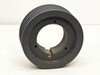 Browning 4R5V80 4-groove cast iron V-belt sheave front face showing bore, keyway, and four 5V grooves