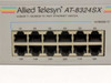 Allied Telesyn AT-8324SX front port close-up showing RJ-45 ports 1X–6X (top row) and 13X–18X (bottom row)