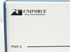 Uniforce PSIF-2 front label close-up showing Uniforce Sales and Engineering logo and PSIF-2 model designation