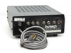 Burleigh RC-46 Spectrum Analyzer Controller — rear panel view with voltage selector (110/220VAC), BNC connectors, multi-pin PHOTOAMP INPUT, Burleigh label, and included gray AC power cord