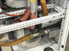 Lanco LTX08 interior closeup — two C.E.P. ring blower motors with orange and gold corrugated hoses, heat exchanger above, copper-colored coil hoses
