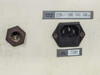Sibert MBF-150 rear power inlet – IEC power connector, operating voltage label 220+/-10% VAC 50Hz, and T10A fuse rating label