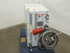 Kubota STP-330-145 chiller rear view showing large red 3-phase power connector and attached power cable