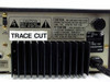 Standard MT830 rear panel label – TRACE CUT sticker, caution fuse label 0.75A 250V, Part No. MT830, 120V AC 60Hz 70W, Made in Japan