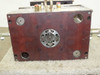 Meiki MDMI mold tool operator side face showing dark textured steel platen with central sprue bushing and corner bores