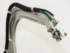 Sailor OE-2406 robot arm end-effector close-up showing aluminum arm structure, pneumatic suction grabber assembly with SMC fittings and white nozzle tip
