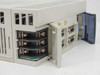Mitsubishi MR-J2-40B-A10 AC Servo Drive — side view showing power terminal block open and rear D-sub connectors