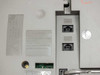 Lucent 6424D+ bottom ports showing RJ-45 LINE and XM/24 jacks, communication circuit power source warning label, and UL Listed marking