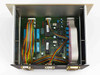 Singulus Technologies G23901 controller interior – top-down view showing main PCB with rainbow ribbon cables, ICs, capacitors, and internal connectors