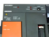 Mitsubishi A171SHCPUN Motion Controller front panel close-up showing POWER, RUN, ERROR LEDs, L.CLR and RESET controls, and printed input/output specifications