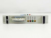 GasTech 24-0142 HF Input Module — front panel view showing brushed aluminum faceplate with analog meter scale, GasTech and HF labels, and four LED indicators: WARN, ALRM, PILOT, TRBLE