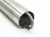 Mann C1337 stainless steel pole end detail — open tube end with formed loop retention clip visible inside