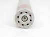 Patlite MT Super Slim Signal Tower — top end cap view showing 'Super Slim' and 'Made in Japan' engraving with mounting screw