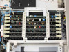Tektronix 7912AD — interior close-up of main internal board array showing multiple populated circuit cards in card cage with blue trim and dense component population
