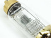 GE CYS projection lamp close-up of tungsten filament assembly inside clear glass tube