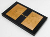 Sample plate accessory included with Monroe Electronics 267 Buried Layer Tester — black frame with two copper-tone sensing pads