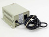 ONEAC CL11007 Power Line Conditioner Filter — left-side angle view showing rating label, black AC output receptacle on rear panel, and attached AC power cord