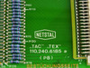 Netstal TAC TEX 110.240.6185a P8 silkscreen label close-up showing part number, revision, and BESTÜCKUNGSSEITE marking
