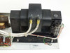 Varian HV DC Rectifier Board – top view of main transformer block with terminal connections numbered 7 and 6; part number plate 01-000040 and REV marking visible on chassis