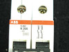 ABB S282 K20A label close-up showing model number, K-curve rating, ~400V, and 25000 interrupting rating with wiring diagram