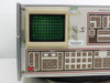 Spectral Dynamics SD345 Spectrascope III left-angle front view showing CRT display with green graticule, power button, and full dual keypad layout