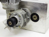 TaktOMat XP 80 gearbox side view showing output shaft assembly with cam follower detail and secondary output port