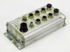 Festo CP-A08-M12-5POL 8-port solenoid valve output module – front panel view showing M12 connectors, Power and Diag LEDs, and 24VDC input connector