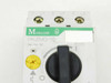 Eaton Moeller PKZM0-1.6 Manual Motor Protector – top closeup showing model number label, Ser. No. 02, and input terminals L1 L2 L3