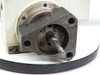 TC47 servo module output shaft flange and bearing housing — close-up front view showing surface wear