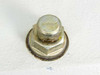 Hunger-branded oil fill or vent plug on top of Singulus TC47 servo module housing