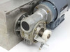 Taktomat IP 80 E close-up of input gearhead and cam indexer housing showing Taktomat label and drive shaft coupling