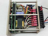 Top-down internal view of Croyden 960-2 showing transformer, PCB, wiring harness terminations with pink connectors, and internal components