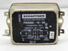 Schaffner FN2060-16-06 EMI line filter – angled front view showing full label with EN133200 and UL markings