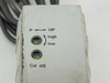Pfeiffer PTR26504 – top panel controls showing P↔HP selector switch, high/low range dial, and Cal adj rotary adjustment knob