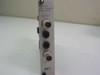 NVT 518AR front panel bracket close-up showing 'Twisted Pair Video Transceiver Model 518AR' label, OUTPUT and INPUT BNC connectors, and NVT branding