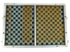 HP 11353A Diagnostic Fixture pin array close-up showing gold pins and black sockets in grid pattern across two PCB sections