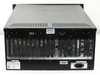 DiviCom NMS-RM-NM rear panel showing expansion card slots, I/O ports including parallel, VGA, serial, and IEC AC power inlet