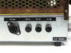 Front panel of load bank showing four fuse holders labeled F4-30A, F3-1A, F2-1A, and F1-8A with serial number label S.N. 523380-1