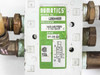 Numatics L23BA452B model label showing pressure range 14.5-145 PSIG, 1-10 BAR, and manufacture date 07-26-92
