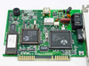 IBM ISA Modem 55H7996 – top PCB close-up showing Rockwell C3R/U CH400-13 and secondary controller chips, board markings FAP 46-67382 REV B0 Assembled in Singapore