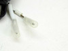 Close-up of Omron EE-SPY402 bare wire lead terminations with translucent protective boots