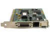 Intel 350020-001 EtherExpress ISA network card – rear bracket view showing AUI DB15 port and RJ45 port